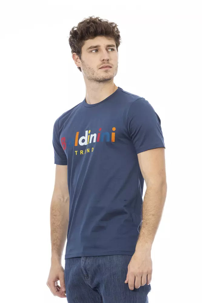 Baldinini Trend Blue Cotton Men T-Shirt