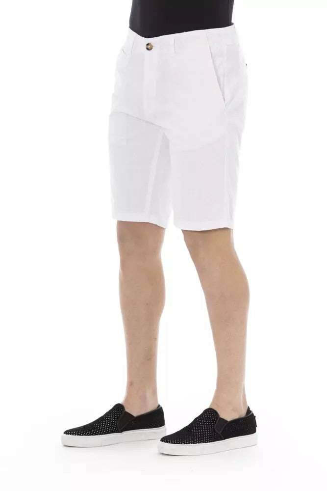 Baldinini Trend White Cotton Men Bermuda Short