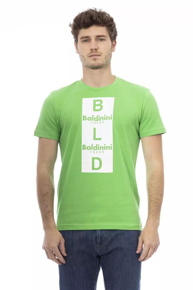 T-shirt en coton Baldinini Trend Emerald Elegance