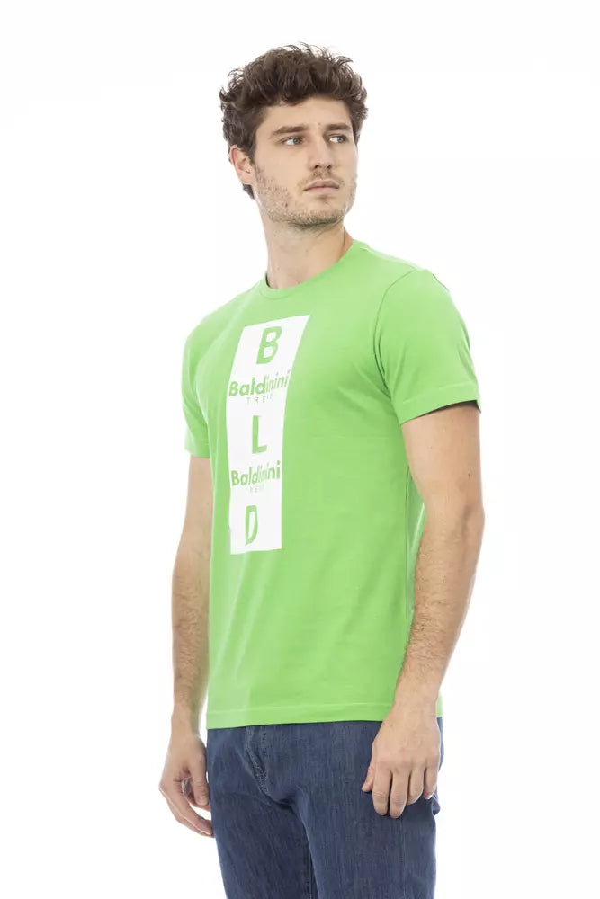 T-shirt en coton Baldinini Trend Emerald Elegance