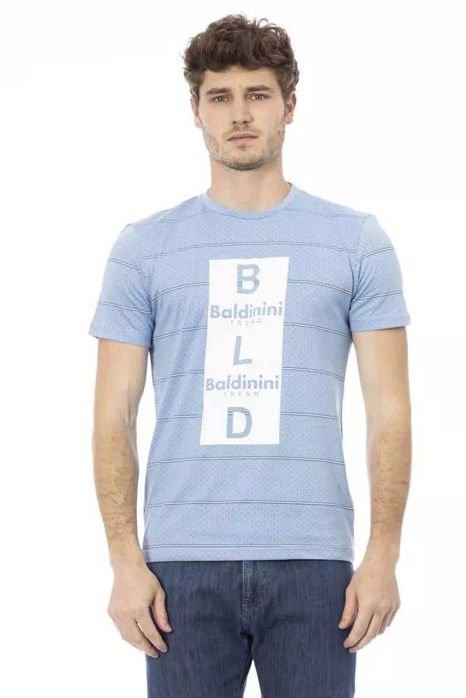 Baldinini Trend T-shirt élégant en coton bleu clair