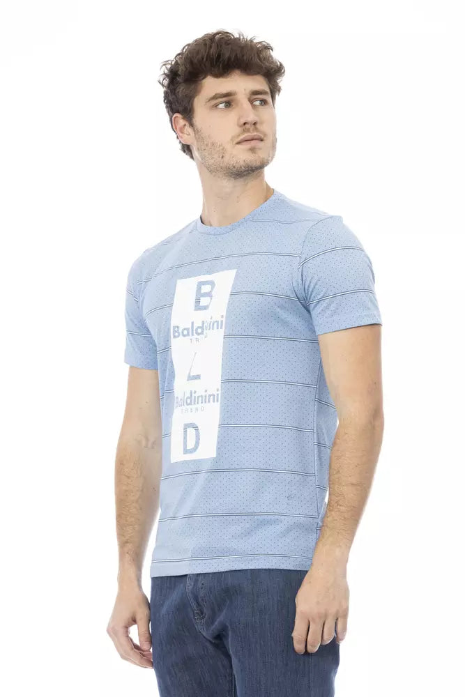 Baldinini Trend T-shirt élégant en coton bleu clair