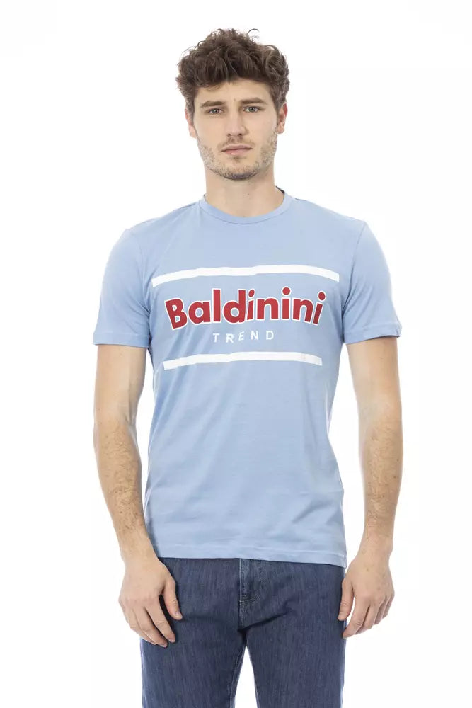 Baldinini Trend T-shirt élégant en coton bleu clair