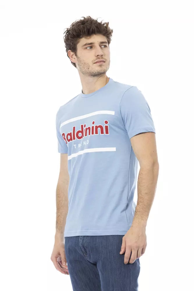 Baldinini Trend T-shirt élégant en coton bleu clair