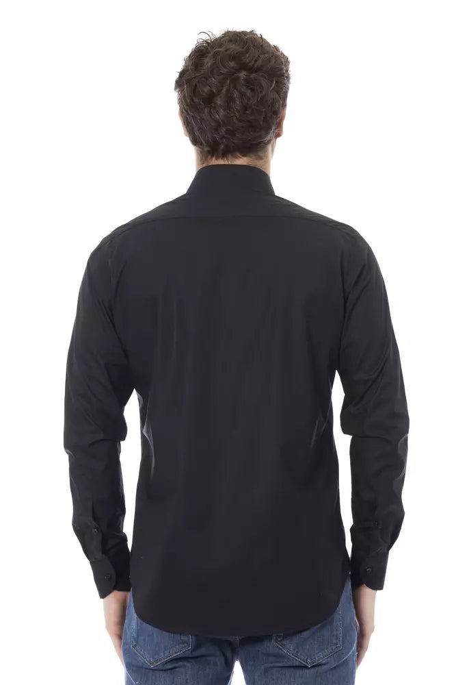 Baldinini Trend Chemise élégante noire à col italien