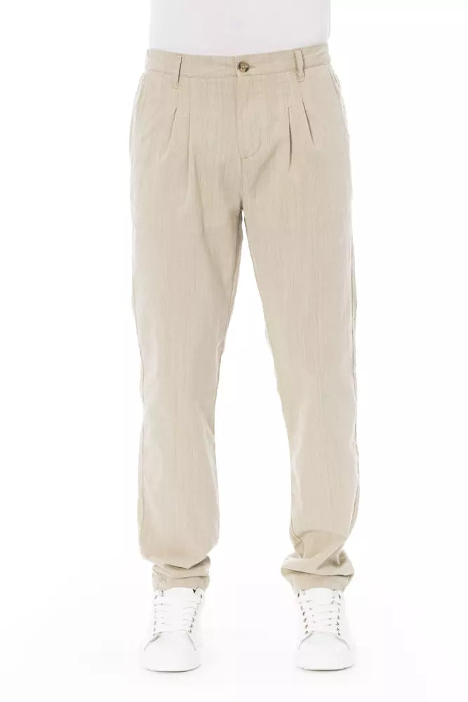 Baldinini Trend Pantalon chino élégant en coton beige