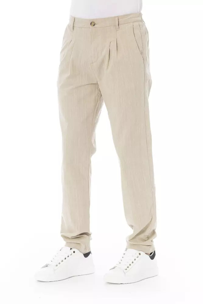 Baldinini Trend Pantalon chino élégant en coton beige