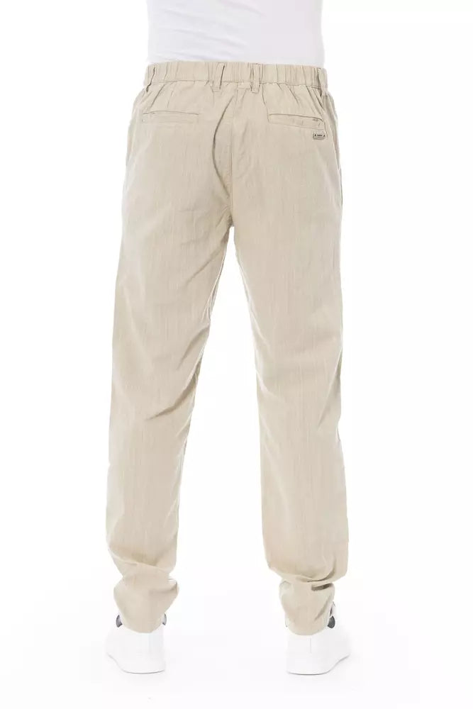 Baldinini Trend Pantalon chino élégant en coton beige