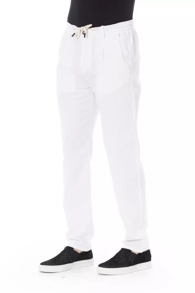 Baldinini Trend Pantalon chino élégant en coton blanc