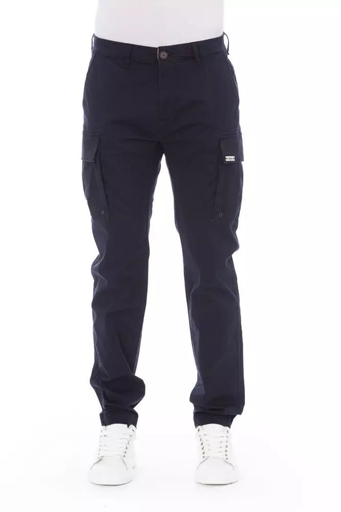 Baldinini Trend Chic Pantalon Cargo Bleu pour Homme