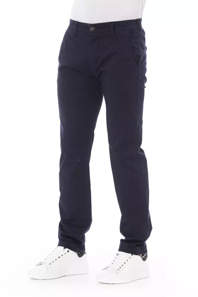 Baldinini Trend Pantalon chino bleu élégant