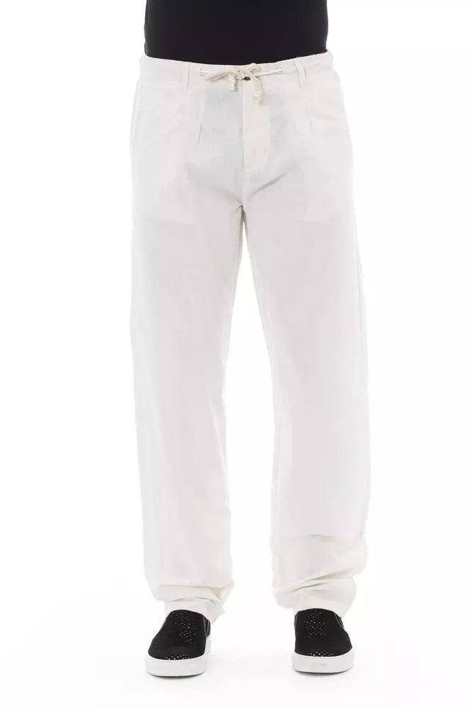 Baldinini Trend Pantalon chino blanc élégant pour l'homme moderne