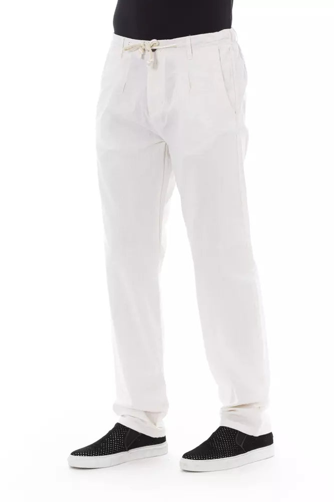 Baldinini Trend Pantalon chino blanc élégant pour l'homme moderne