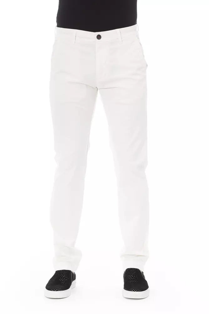 Baldinini Trend Pantalon chino blanc élégant pour homme