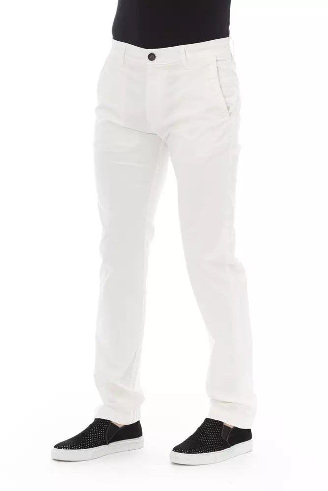 Baldinini Trend Pantalon chino blanc élégant pour homme