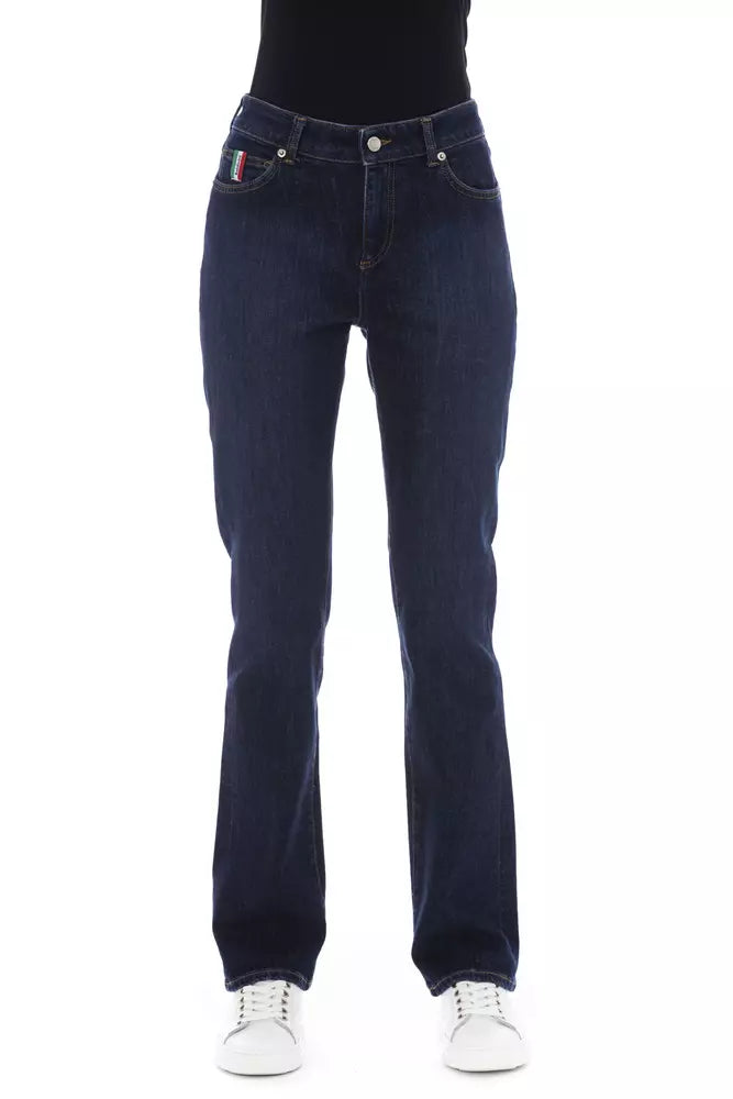 Baldinini Trend Blue Cotton Women Jeans