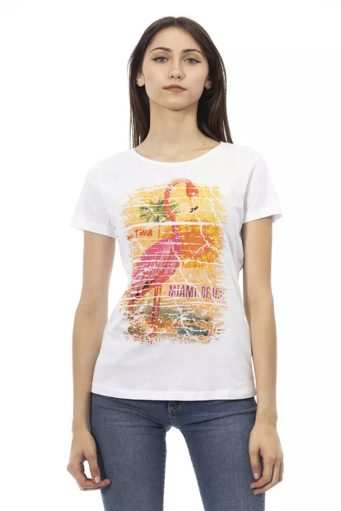 Trussardi Action Chic T-shirt blanc avec touche graphique