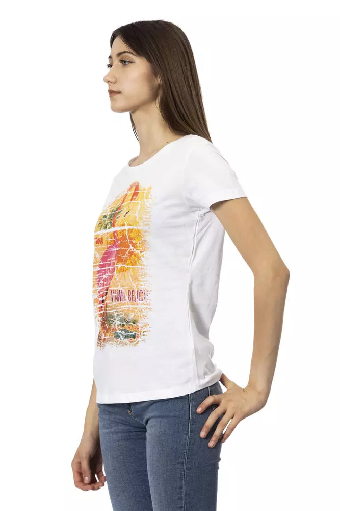 Trussardi Action Chic T-shirt blanc avec touche graphique