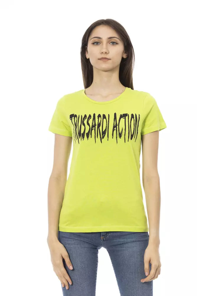 Trussardi Action Chic T-shirt de créateur à manches courtes olive