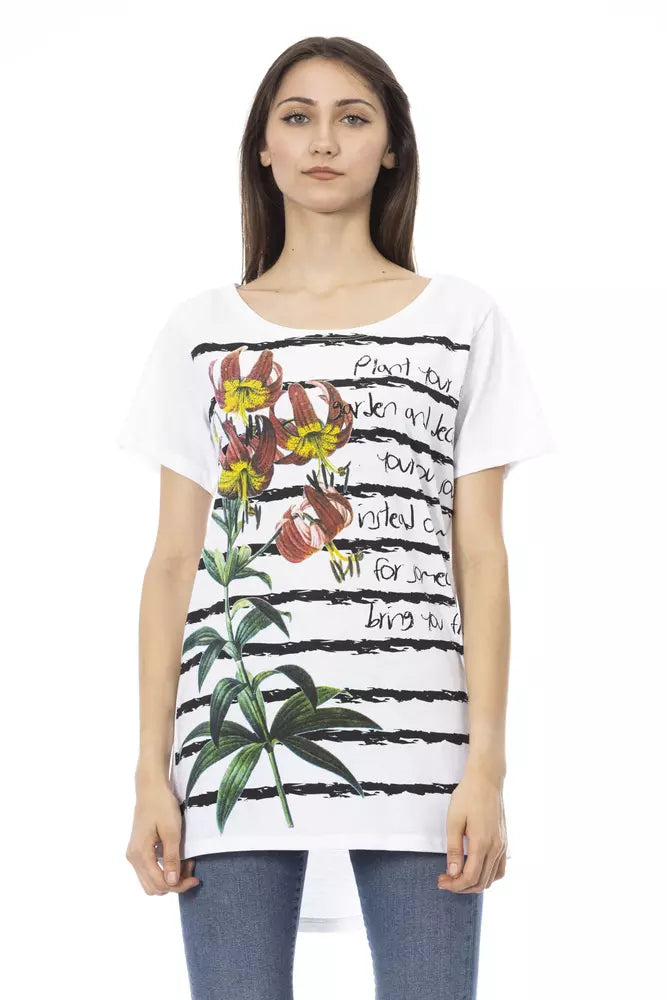 Trussardi T-shirt Action Chic en coton mélangé blanc