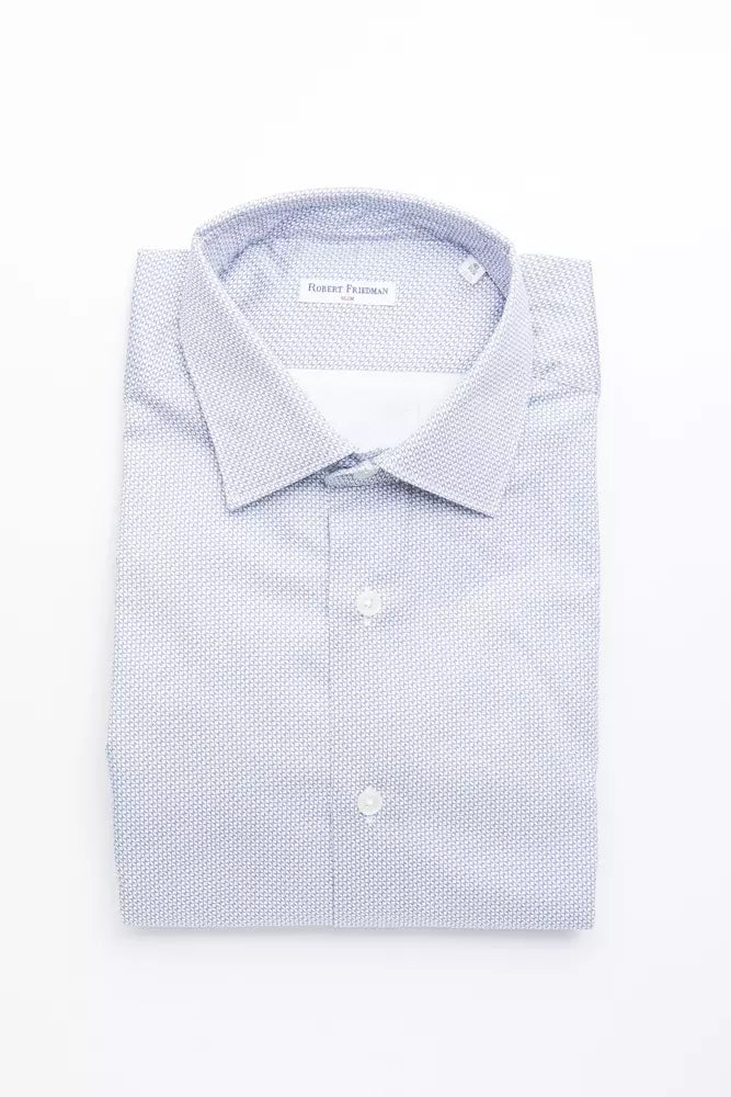 Robert Friedman Chemise élégante en coton à col slim