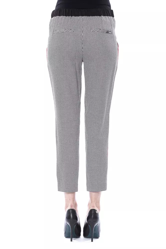 BYBLOS Pantalon chic à motifs noir et blanc