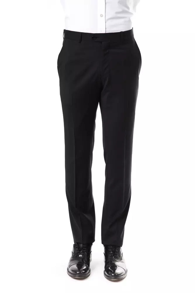 Uominitaliani Pantalon de costume en laine gris élégant