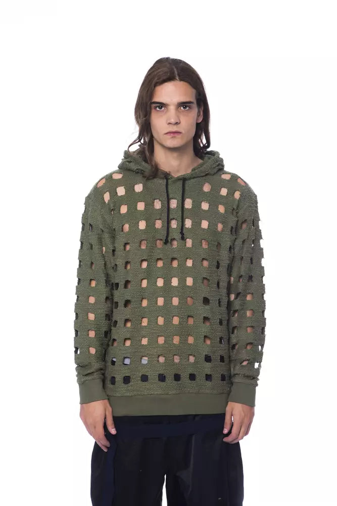 Nicolo Tonetto Army Sweat à capuche en coton perforé - Casual Elegance