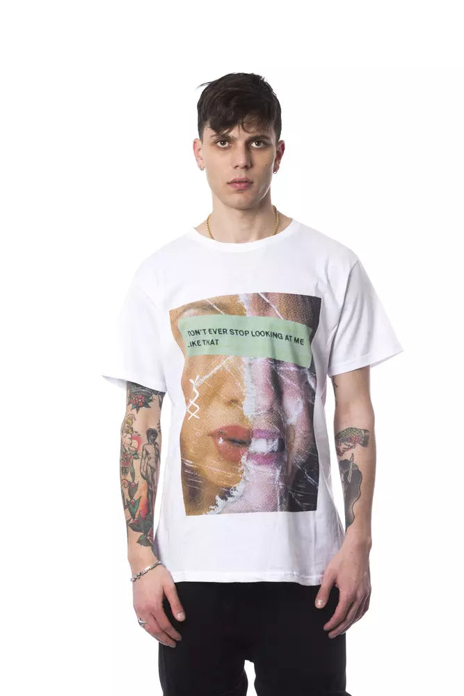 Nicolo Tonetto T-shirt imprimé à col rond blanc élégant