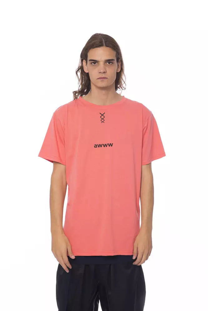 Nicolo Tonetto T-shirt élégant en coton rose à col rond