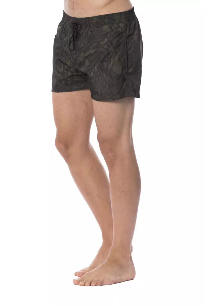 Maillot de bain imprimé Roberto Cavalli Sport Sleek Army pour hommes