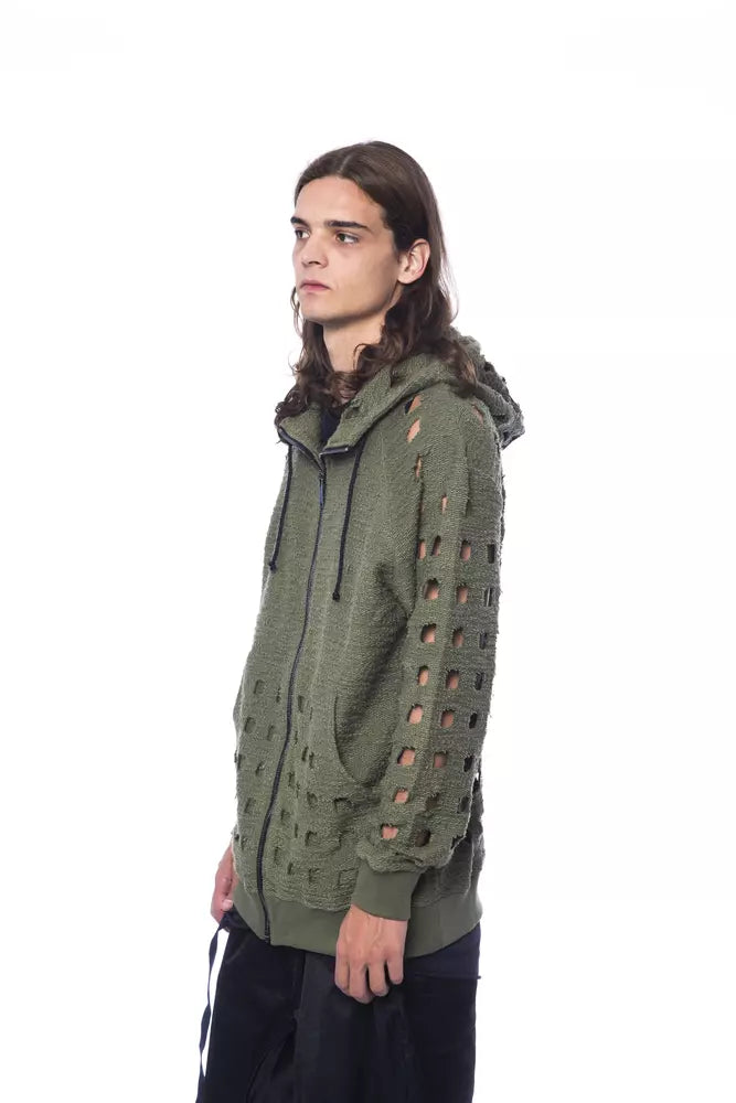 Polaire à capuche surdimensionnée Nicolo Tonetto - Army Zip Comfort