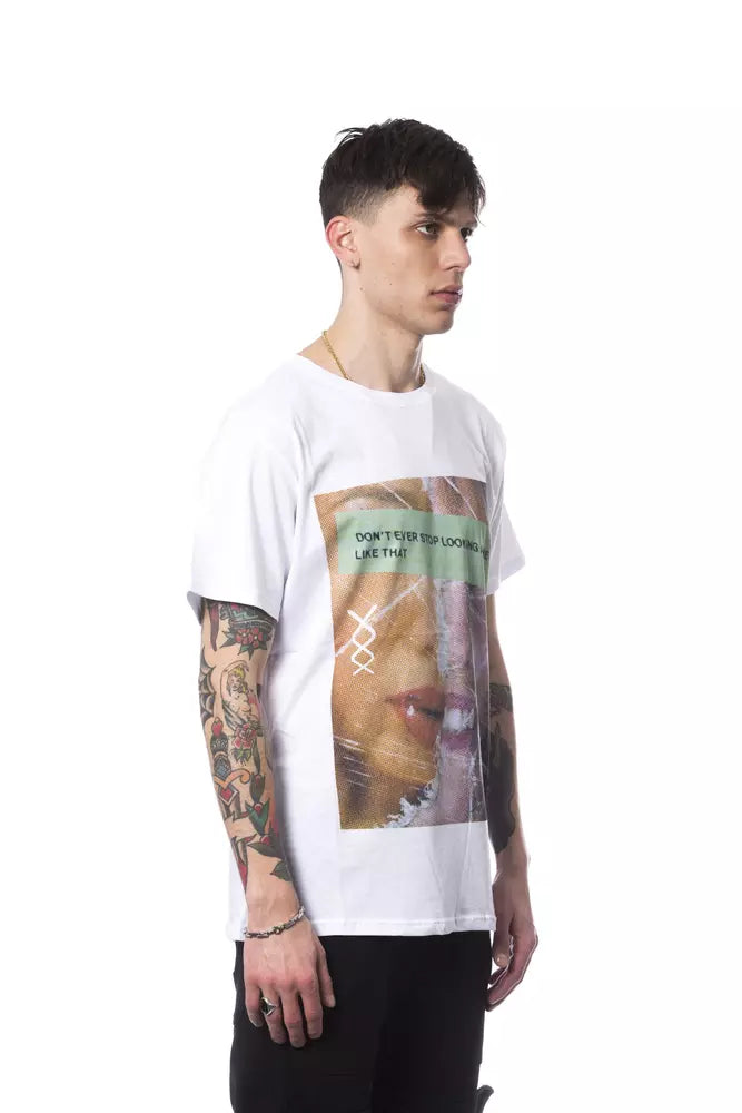 Nicolo Tonetto T-shirt imprimé à col rond blanc élégant