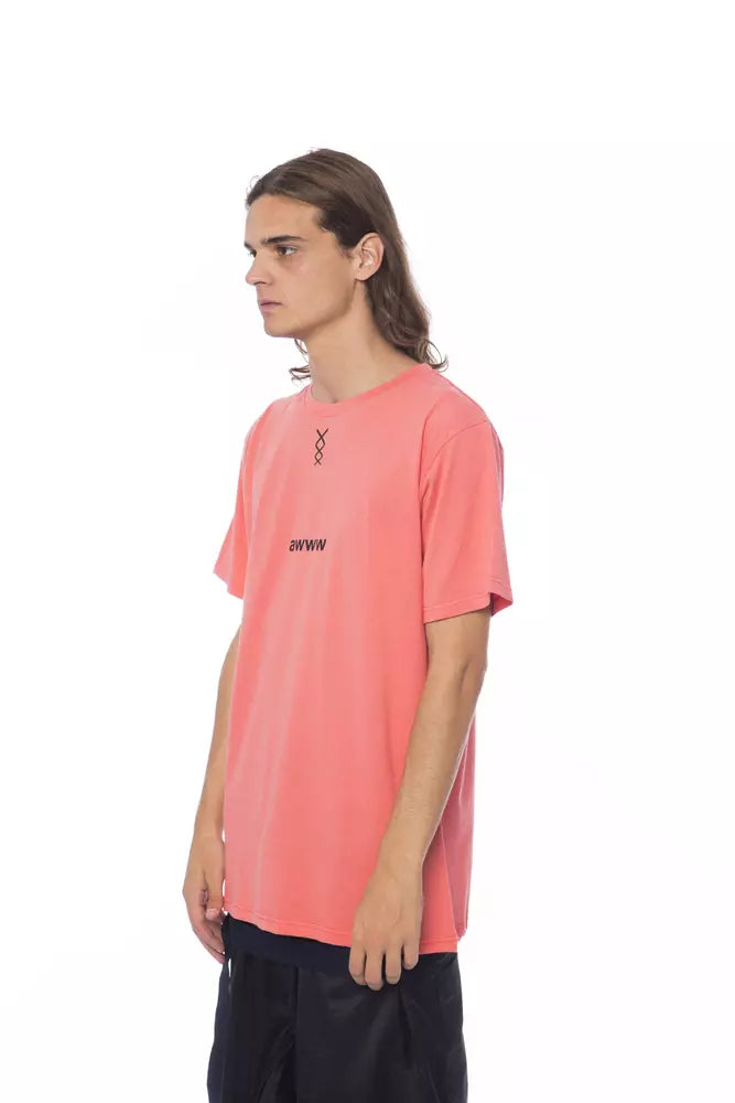 Nicolo Tonetto T-shirt élégant en coton rose à col rond