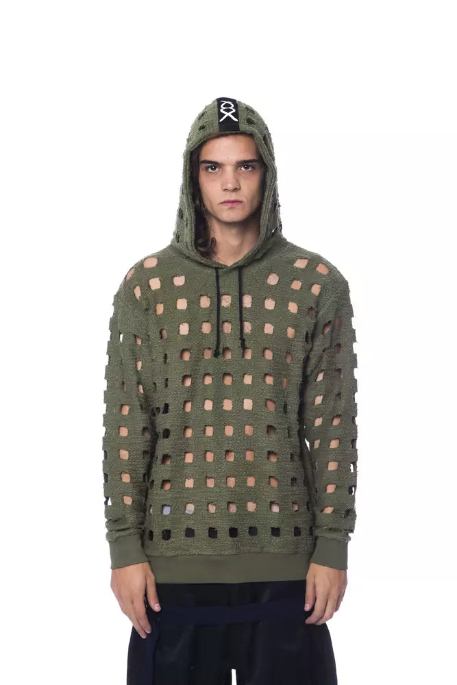 Nicolo Tonetto Army Sweat à capuche en coton perforé - Casual Elegance