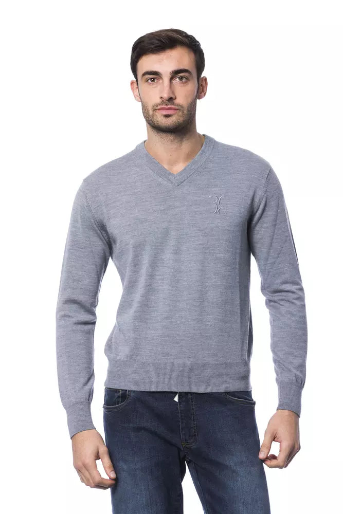 Billionaire Italian Couture Élégant pull en laine mérinos brodé