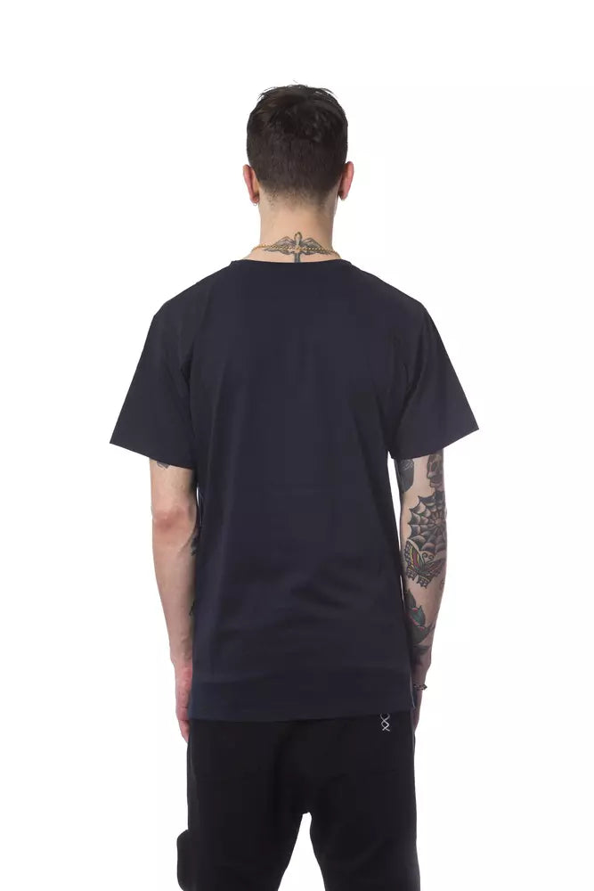 Nicolo Tonetto T-shirt élégant en coton bleu avec imprimé chic