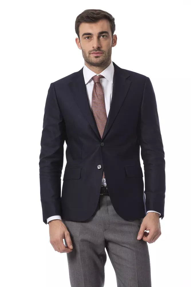 Billionaire Italian Couture Veste élégante en laine bleue pour homme