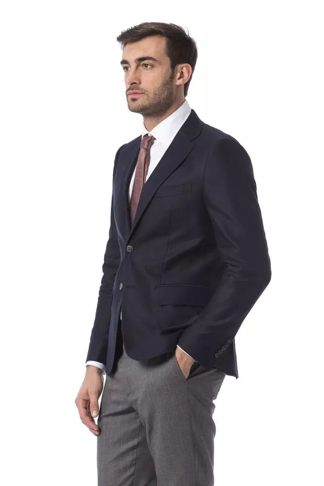 Billionaire Italian Couture Veste élégante en laine bleue pour homme