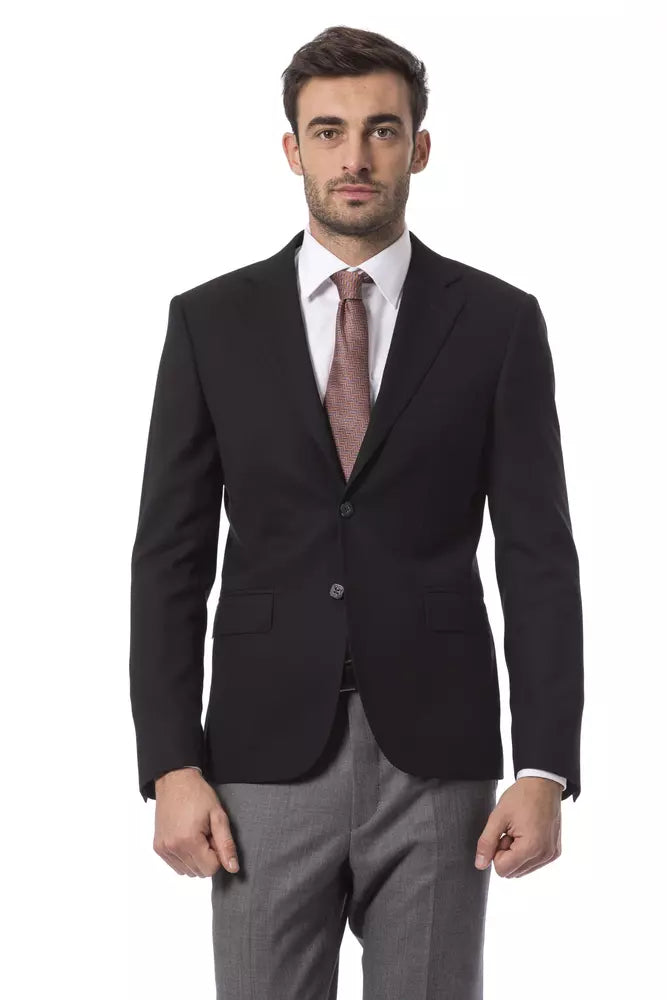 Billionaire Italian Couture Elegant Black Wool Jacket