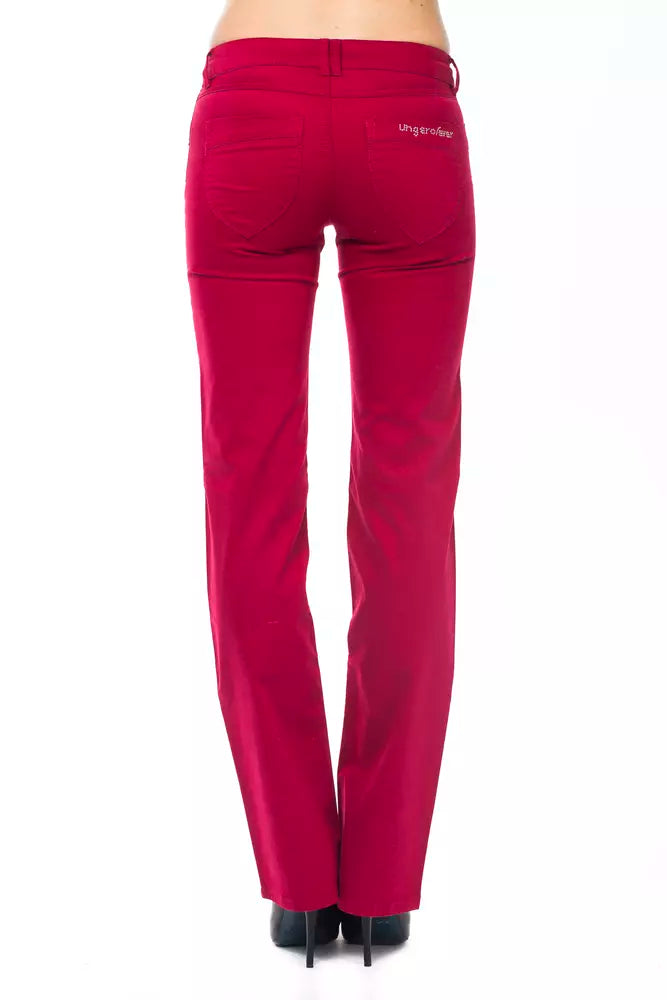 Ungaro Fever Ravishing Red Pantalon coupe classique avec détails chics