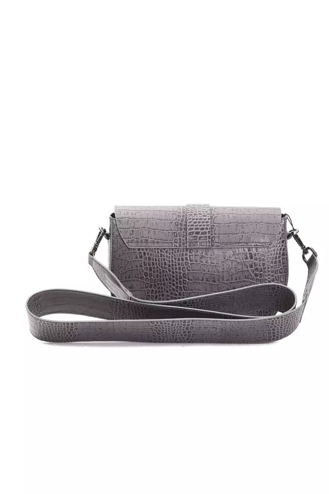 Pompei Donatella élégant sac à bandoulière en cuir à imprimé crocodile