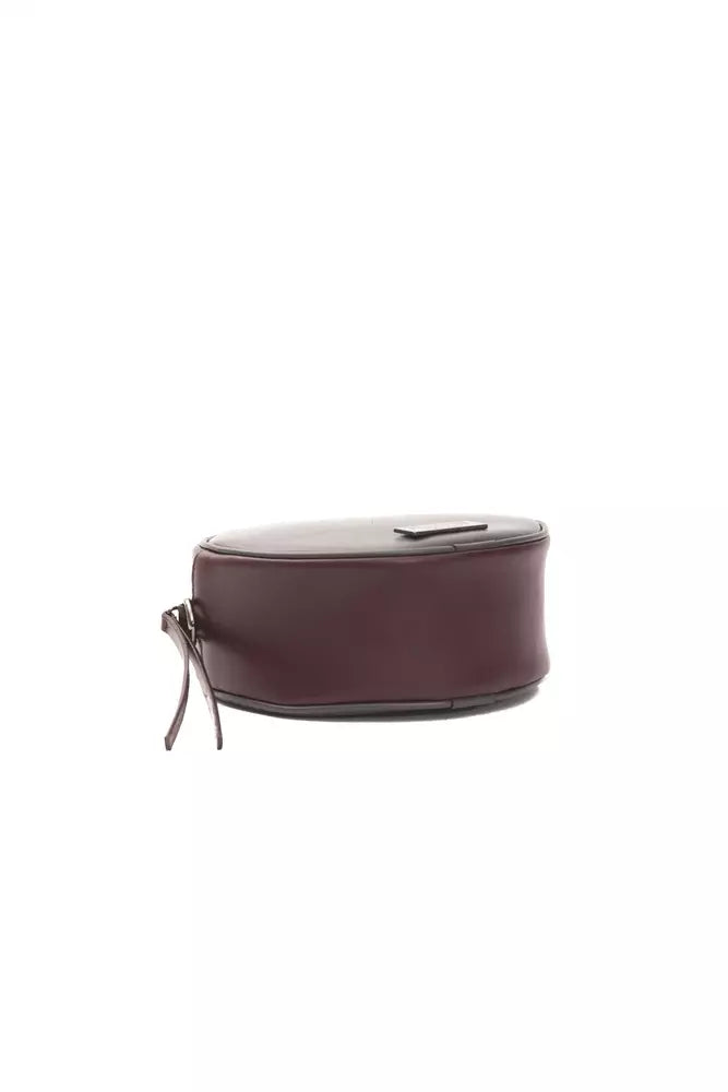 Pompei Donatella Chic Petit sac à bandoulière ovale bordeaux