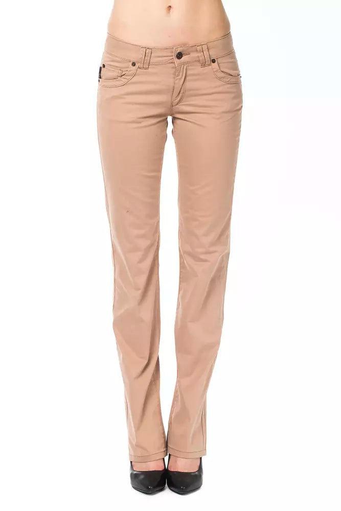 Pantalon Ungaro Fever Chic Beige Coupe Regular pour Femme