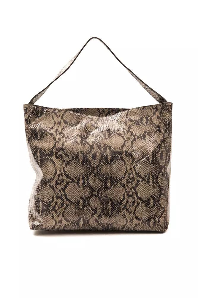 Pompei Donatella élégant sac à bandoulière en cuir imprimé python