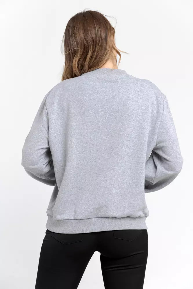 Trussardi Sweat oversize col rond en coton mélangé