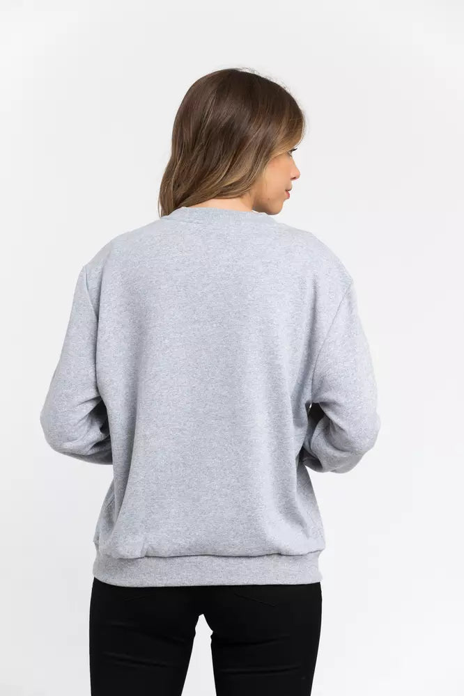 Trussardi Sweatshirt col rond oversize en coton mélangé