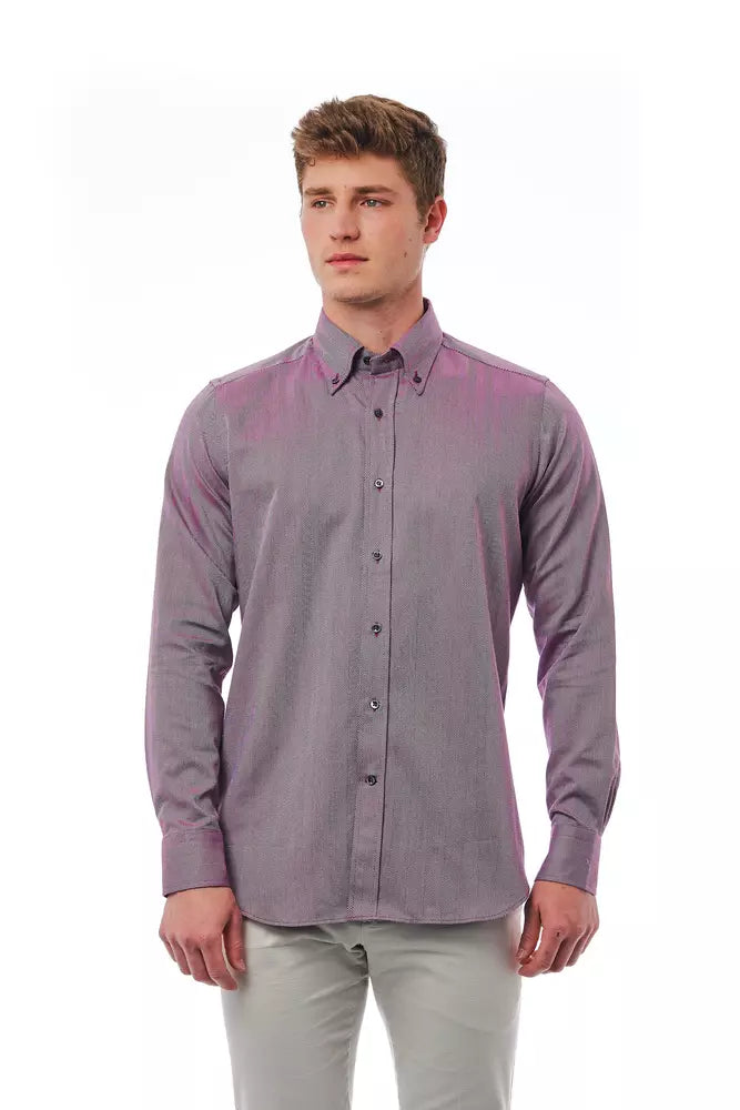 Bagutta Chemise boutonnée élégante bordeaux