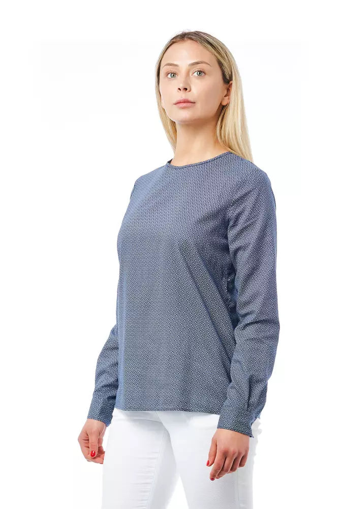 Bagutta Blue Cotton Women Shirt