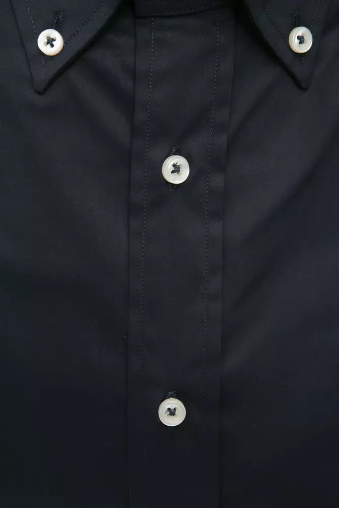 Robert Friedman Chemise régulière boutonnée noire élégante